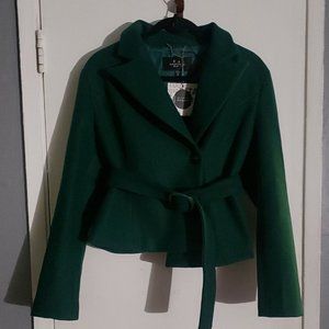 Fancy Green Faux Wool Blazer
